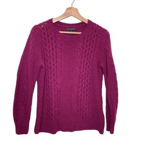 BANANA REPUBLIC Cable Knit Side Zip Sweater Size MP
